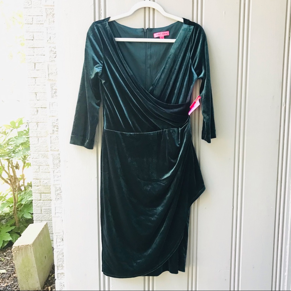 NWT Betsey Johnson velvet wrap dress